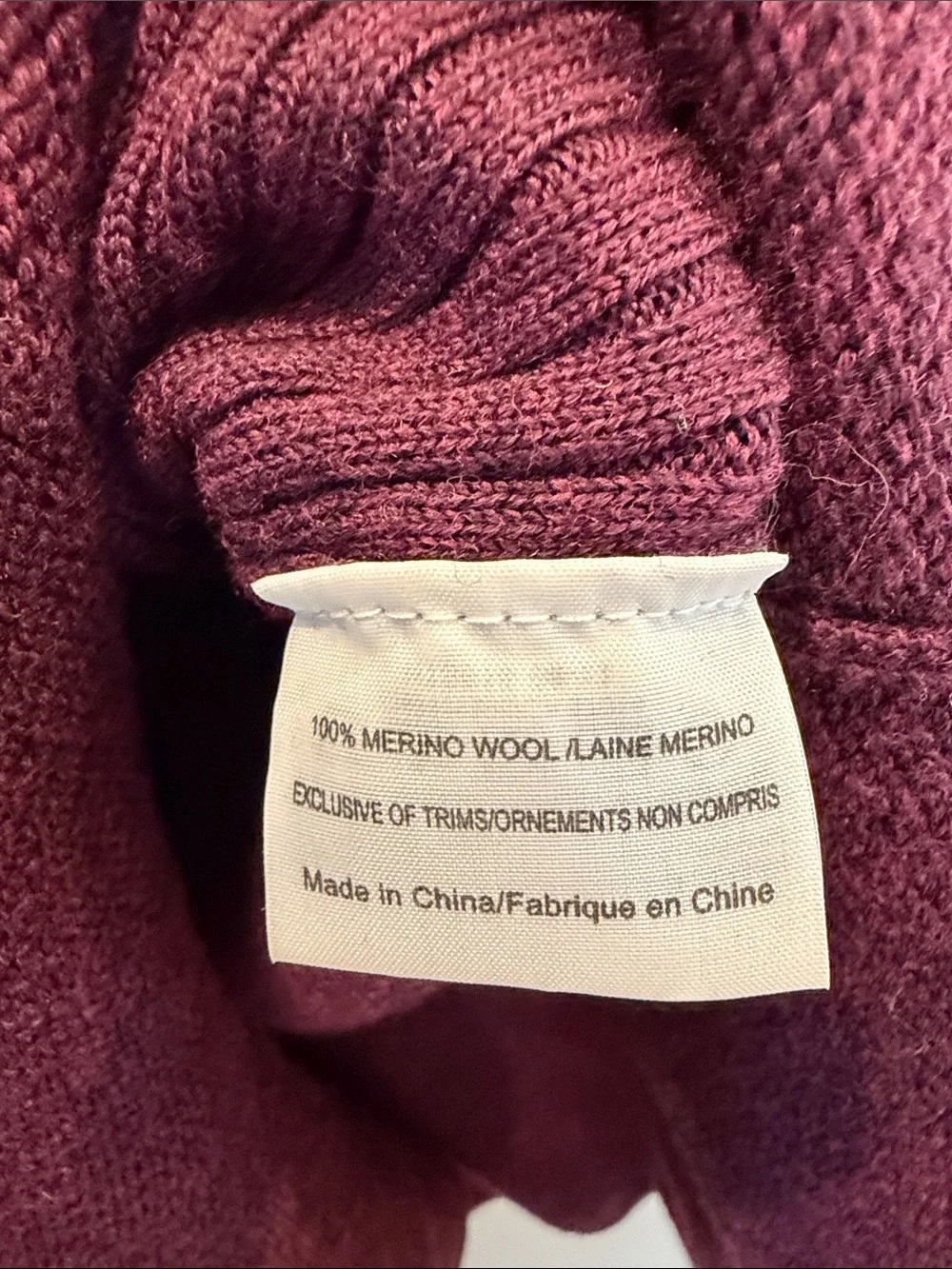 Tory Burch Ramona Peplum 100% Merino Wool Ribbed Sweater - Plum / Burgundy